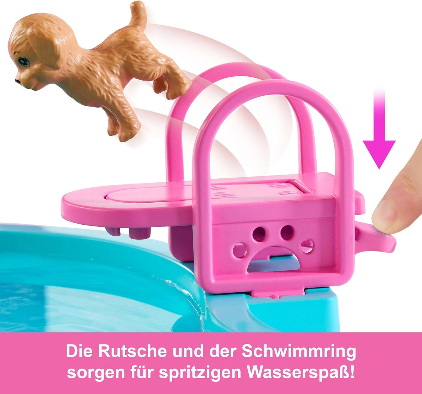 Barbie Traumpool Spielset mit Rutsche und Whirlpool