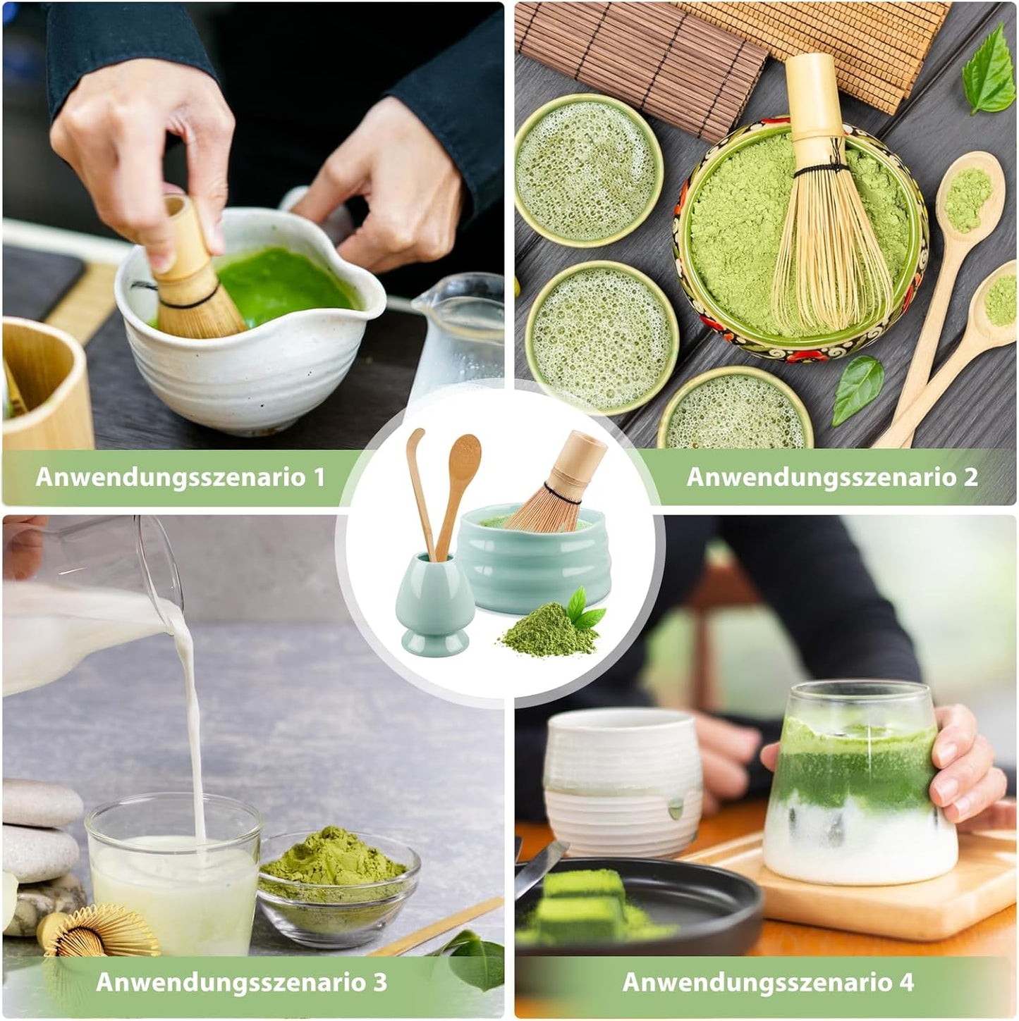 Matcha Tee Zubereitungsset, Grün