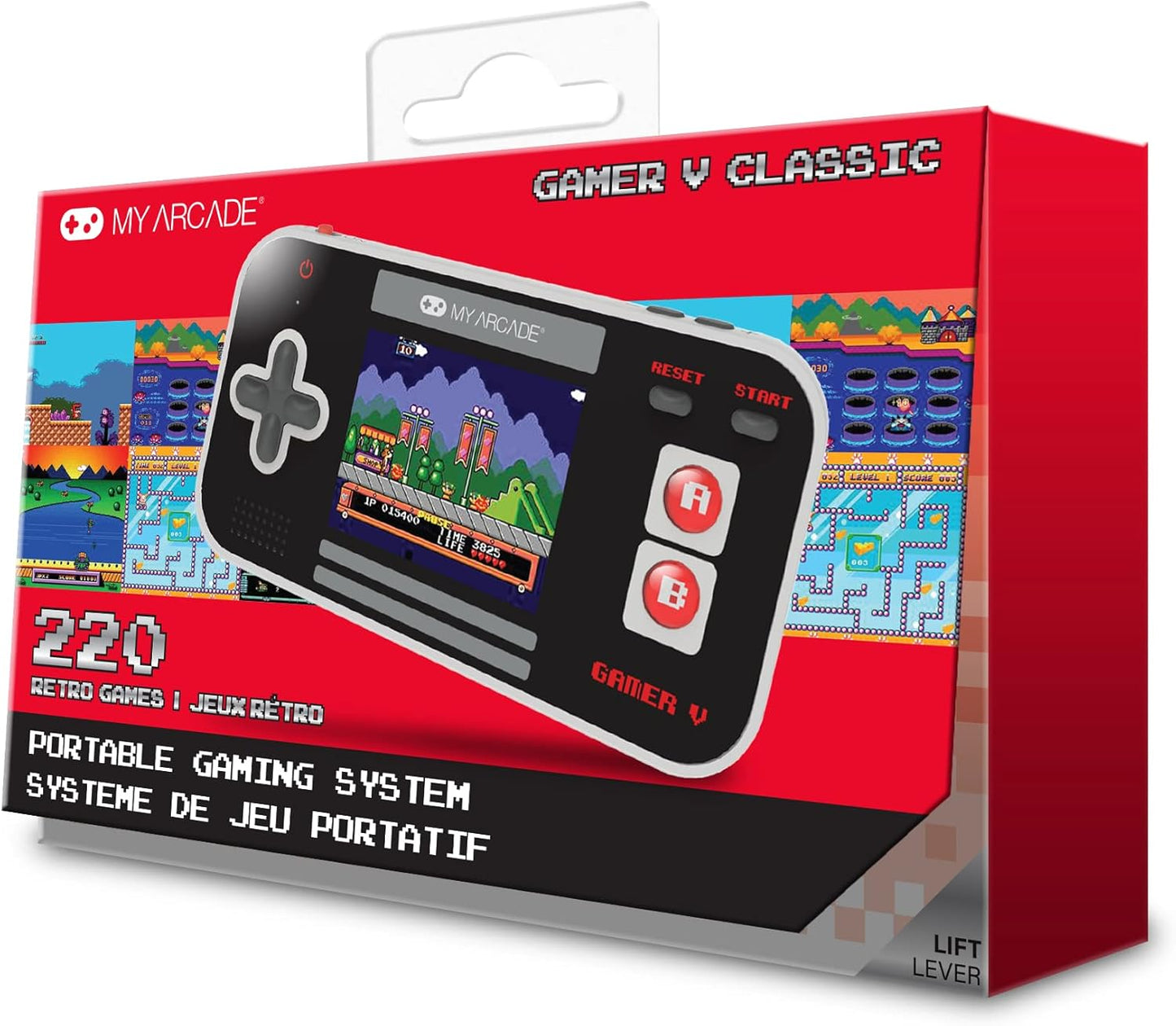 Gaming-System mit 220 Spielen, Gamer V Classic-Red
