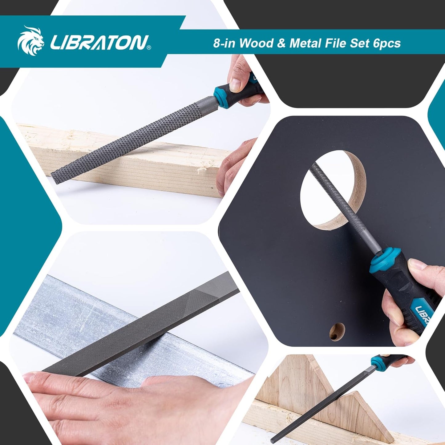 6-teiliger Feilensatz mit Rolltasche