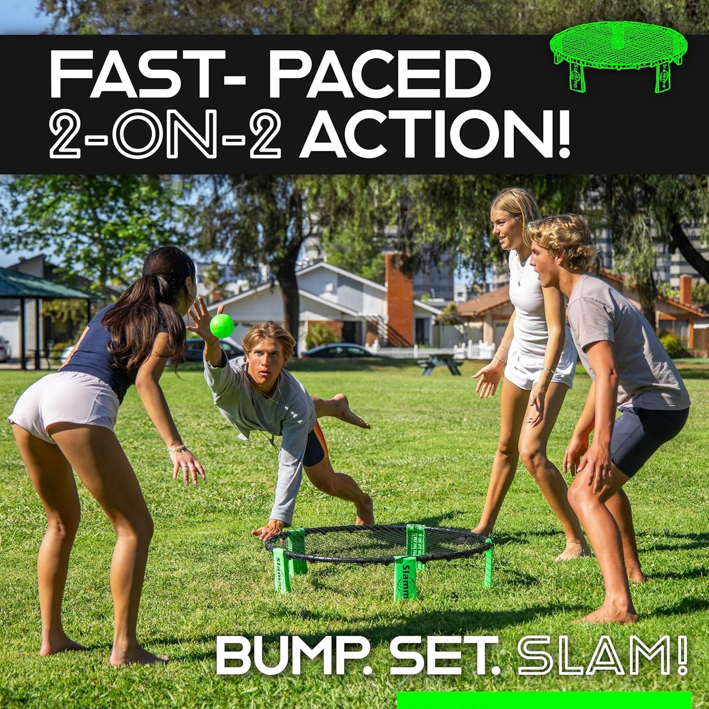 Slammo Spielset mit Tragetasche und Regeln