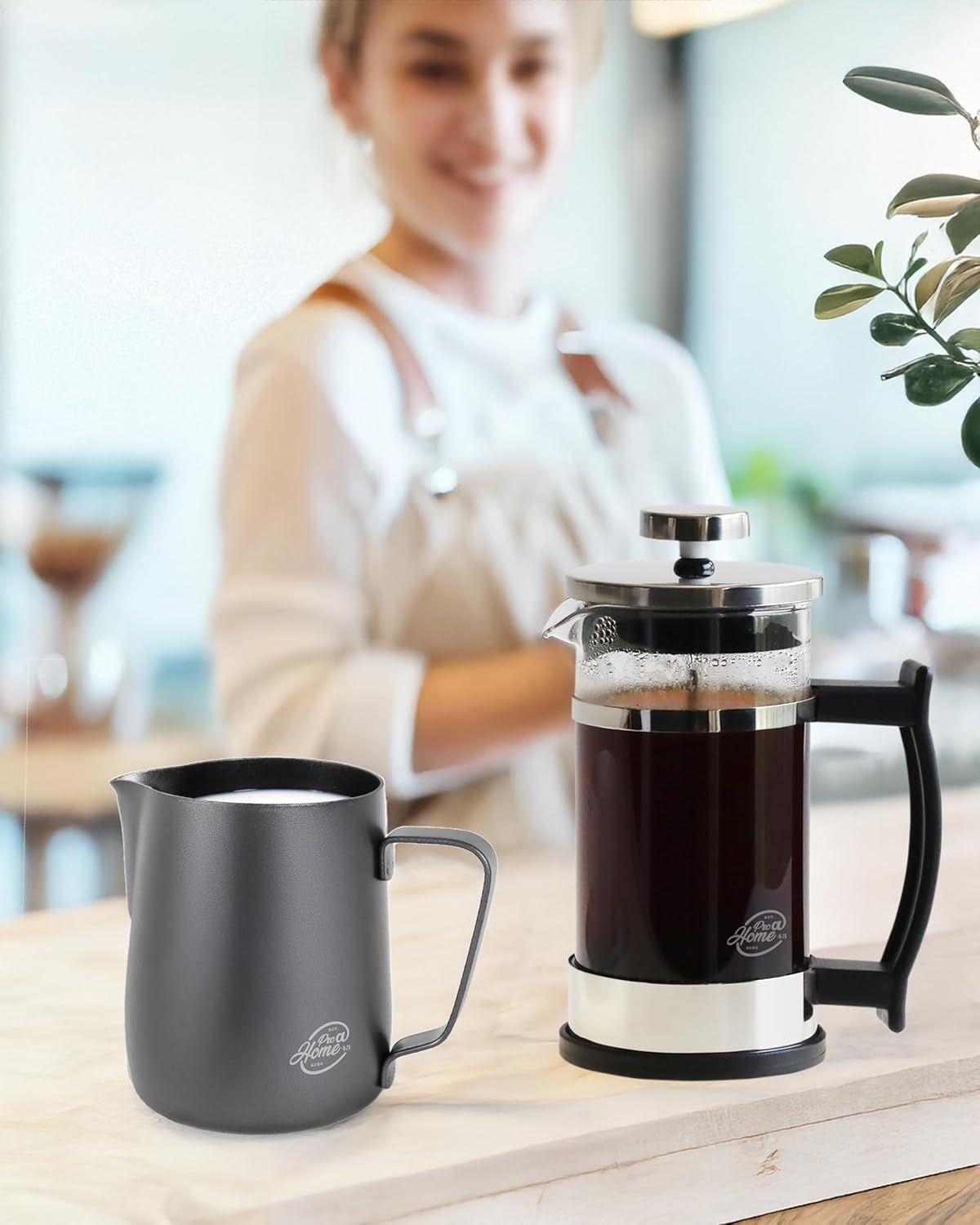 Barista Milchkännchen, Anthrazit / Schwarz 600ml