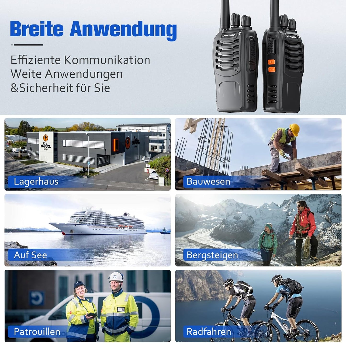 88E Walkie Talkie mit Taschenlampe, 2 Stück