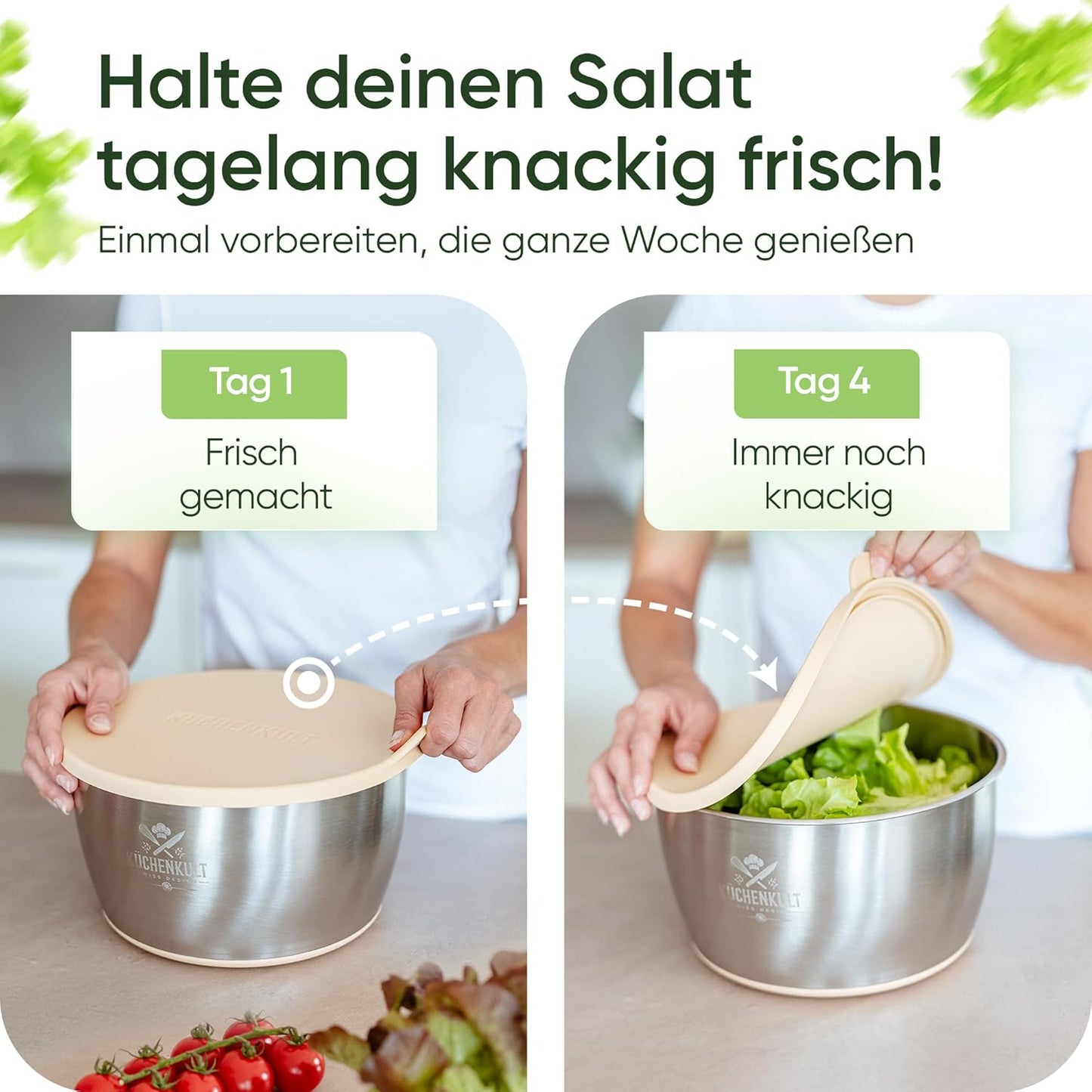 Salatschleuder mit Frischhaltedeckel