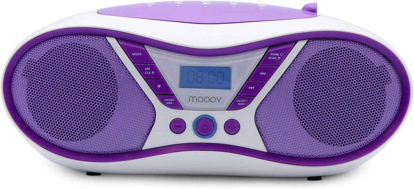 Tragbarer CD-Player, Purple & White