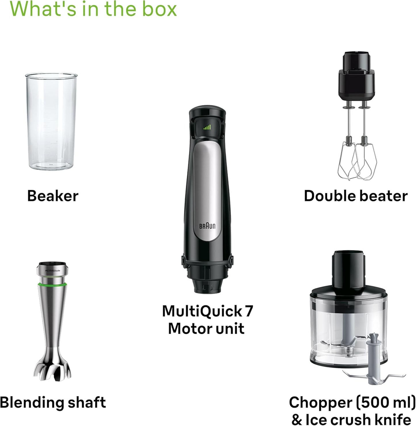 MultiQuick 7 Mixer-Set mit Spritzschutz, 4 Zubehörteile 7035x | 3 accesorios