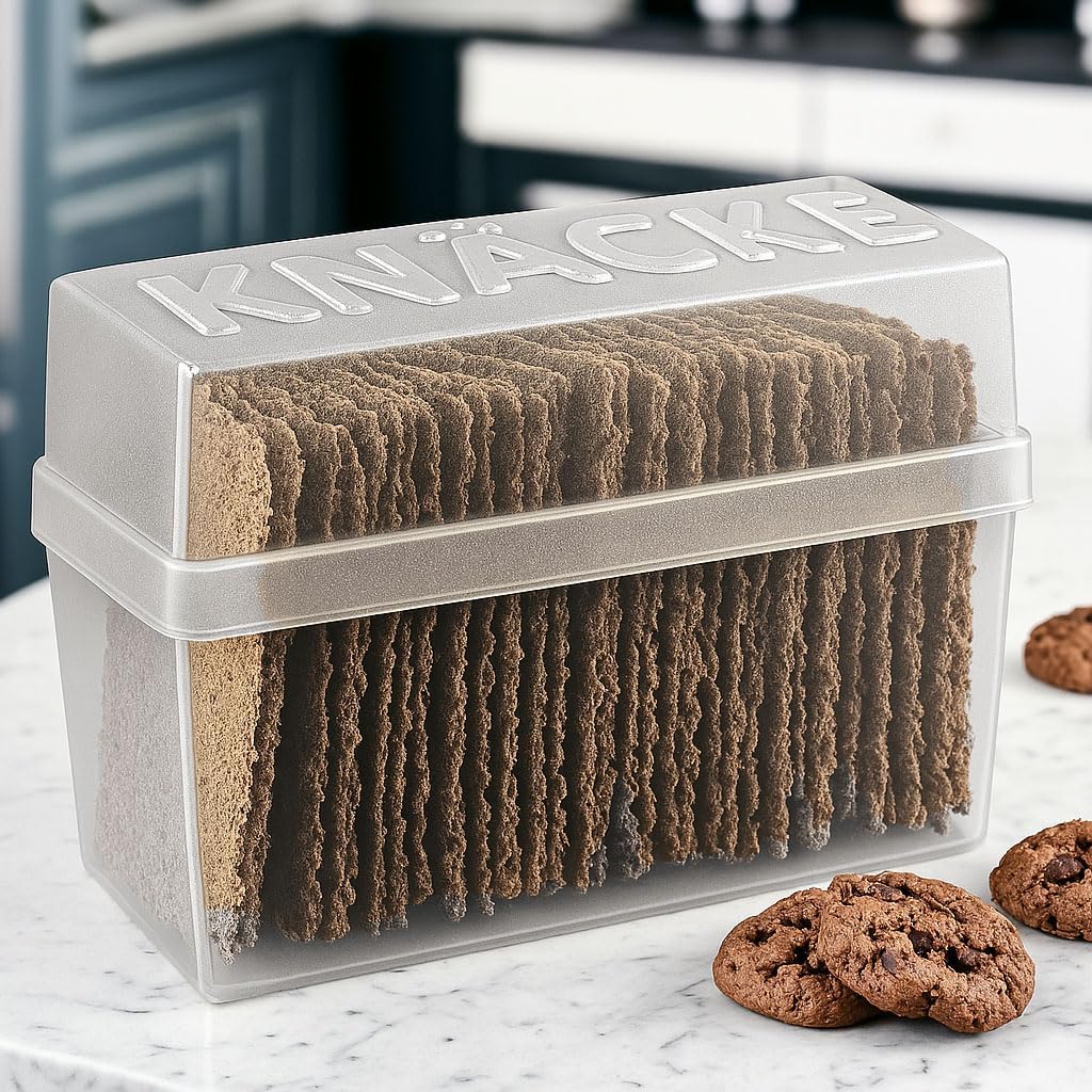 2er-Set Aufbewahrungsbox für Knäckebrot, 2 Stück - Weiss