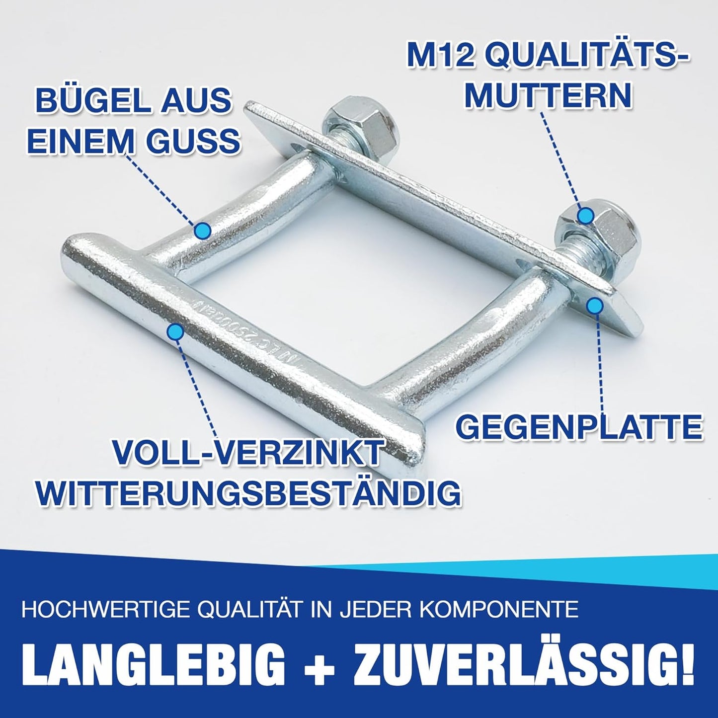 Zurrbügel 4er-Set für Ladungssicherung, 4 Stück
