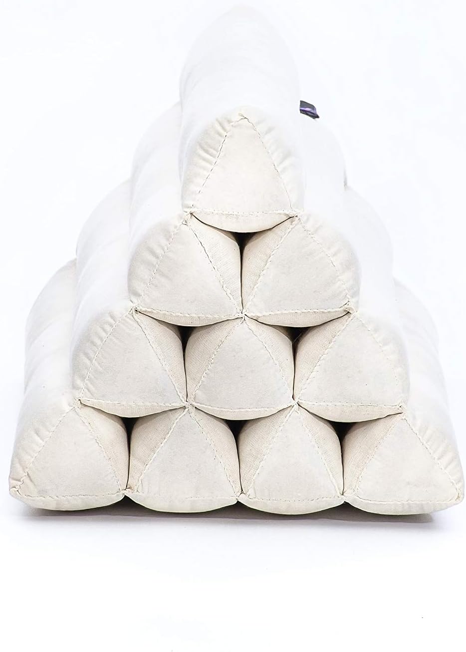 Dreieckskissen mit Kapok-Füllung, Cl01 - Naturweiss