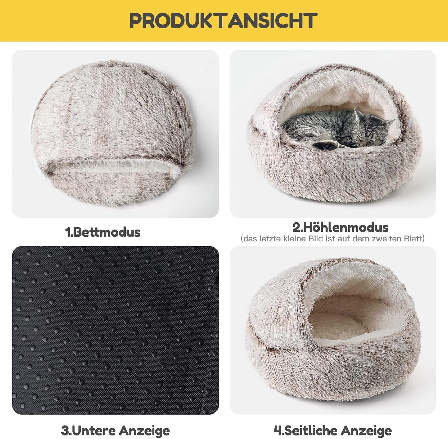 Katzenbett Fluffy, Kaffee-1