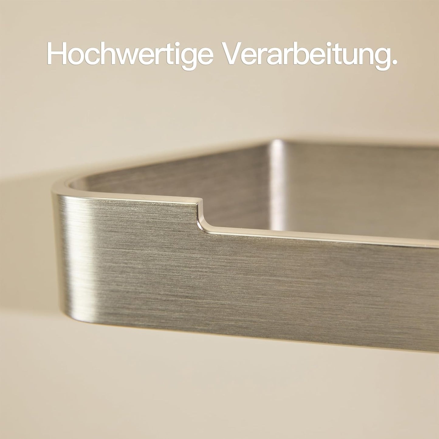 Selbstklebender Toilettenpapierhalter ohne Bohren, Ohne Ablage Silbergrau Gebürstet