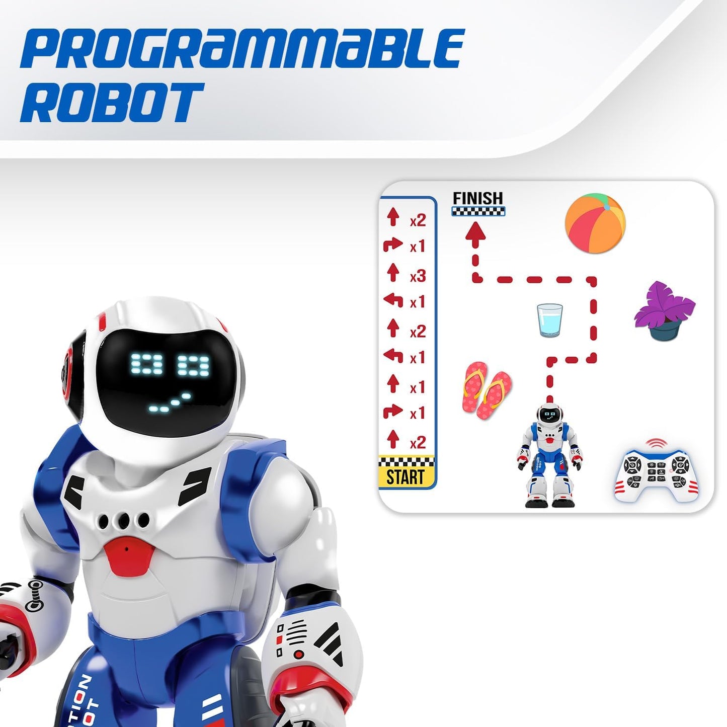 Programmierter Roboter Bruce mit 20 Gesichtsausdrücken, Bruce