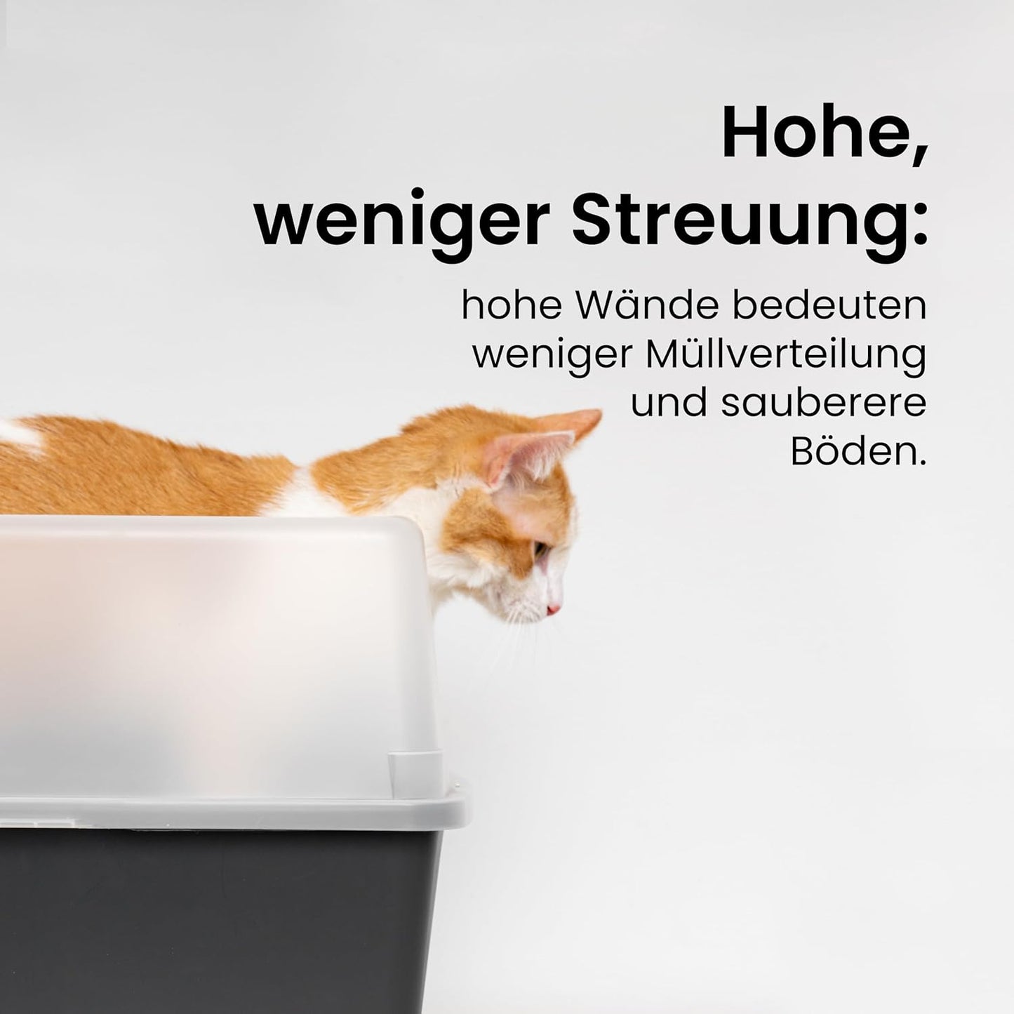 2er-Set Katzentoilette CLH-12, Weiss Standard - 2-Piece Set - High Wall