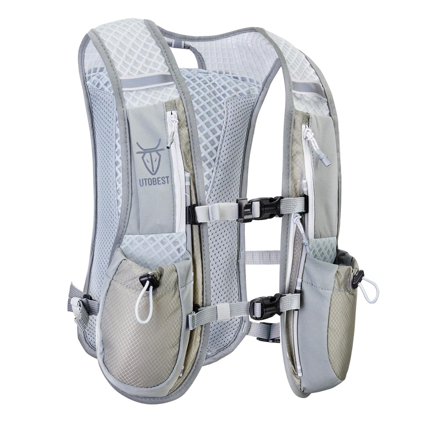 Trinkrucksack Laufrucksack 5L für Sport und Marathon, Grau
