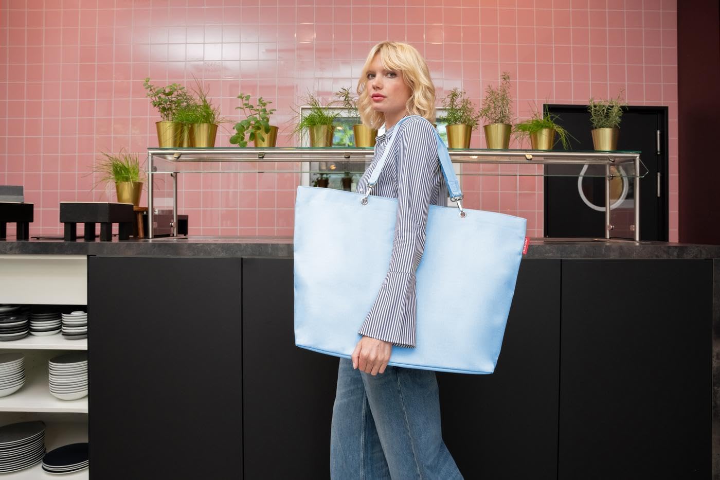 Shopper XL Twist Powder Blue, Twist Powder Blue