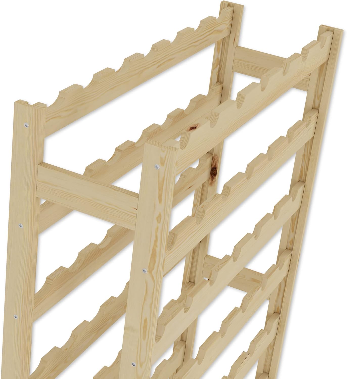 Weinregal, Natur RW-1-56, 118 x 72,5 x 25, 7 liegen, 56 Flaschen