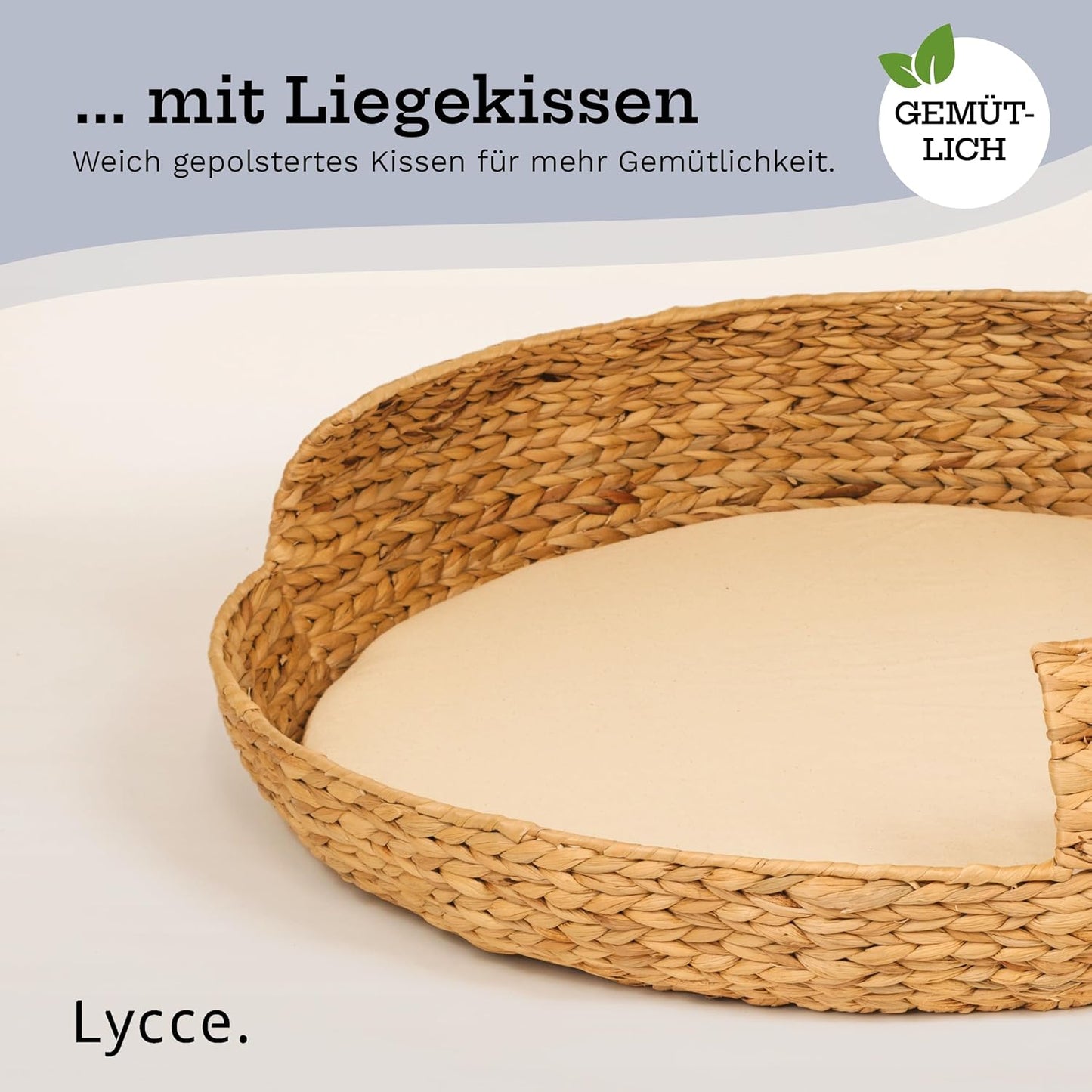 Opal Hunde- & Katzenbett aus Wasserhyazinthe, Grösse 5