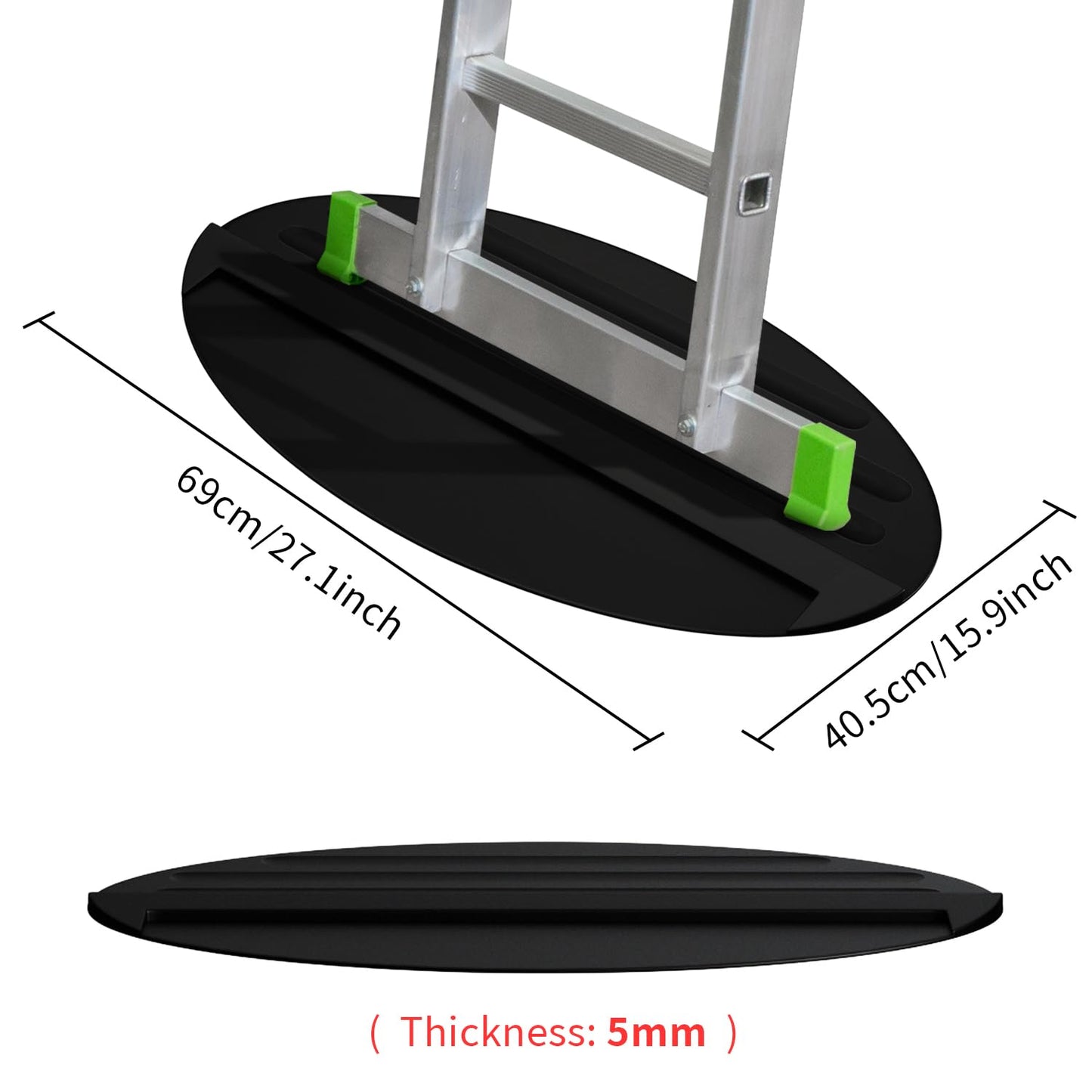 Anti-Rutsch-Leiter-Stop-Matte, Schwarz