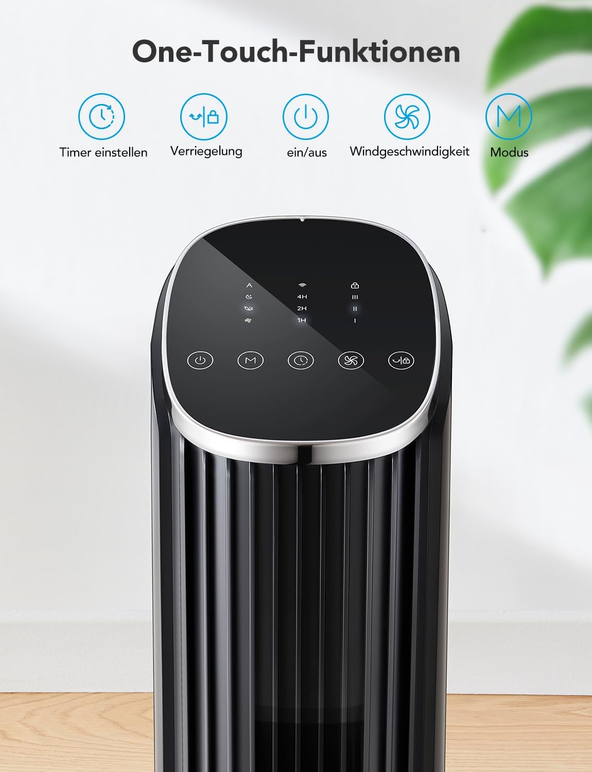 Intelligenter Turmventilator mit App-Steuerung