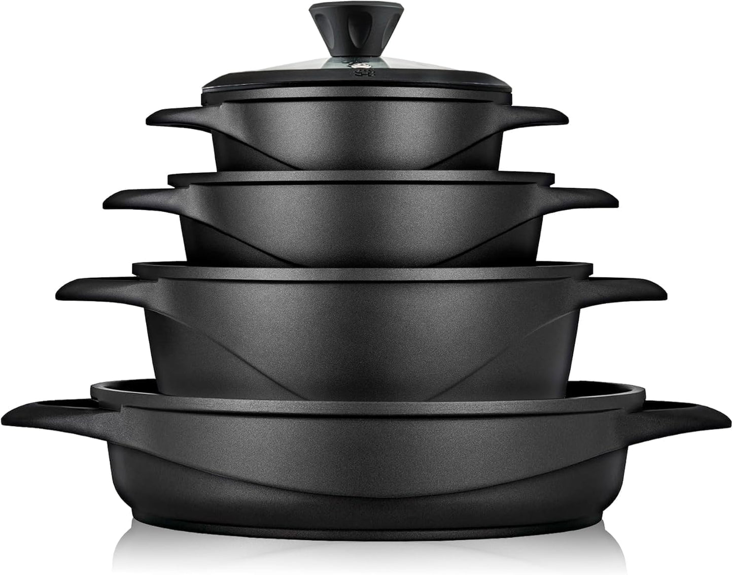 Topfset Induktion 8-teilig mit Antihaftbeschichtung