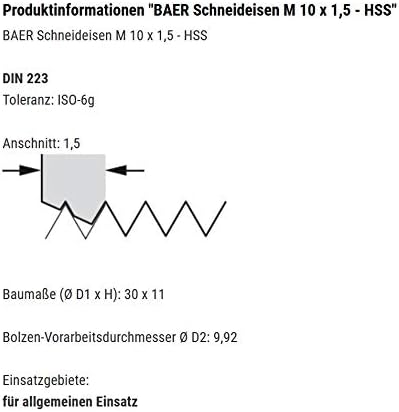 Schneideisen M10