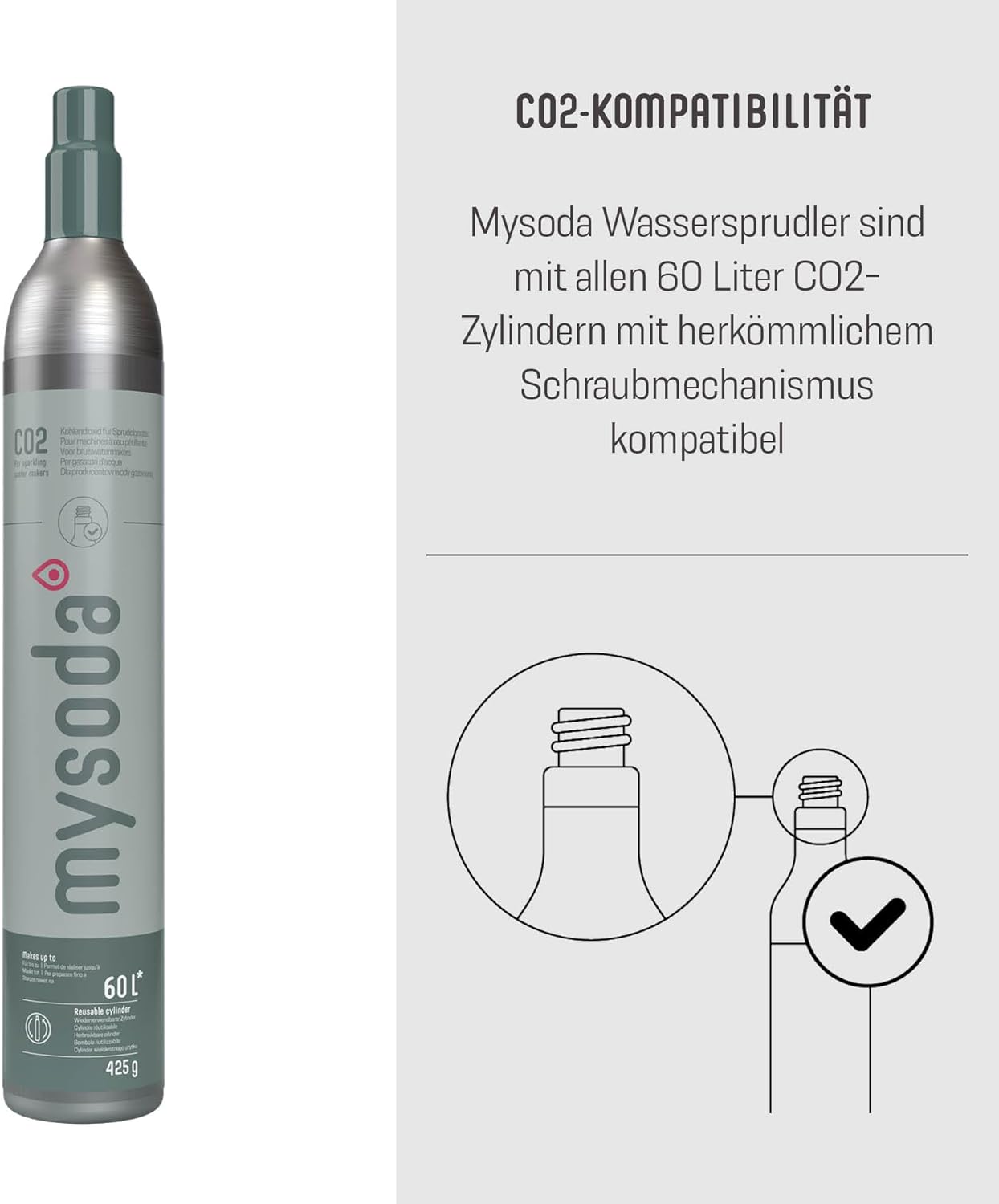 Ruby 2 Wassersprudler mit Wasserflasche (ohne CO2-Zylinder), White-Copper