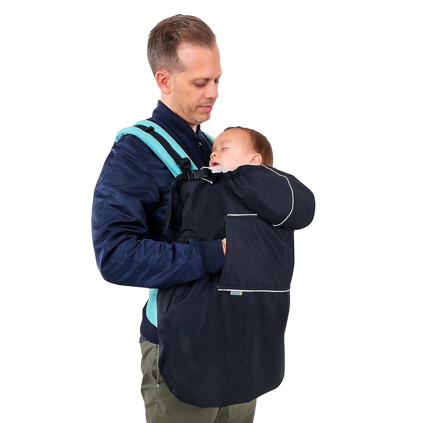 Wasserdichte Baby-Raincover für Tragen und Kinderwagen, Schwarz