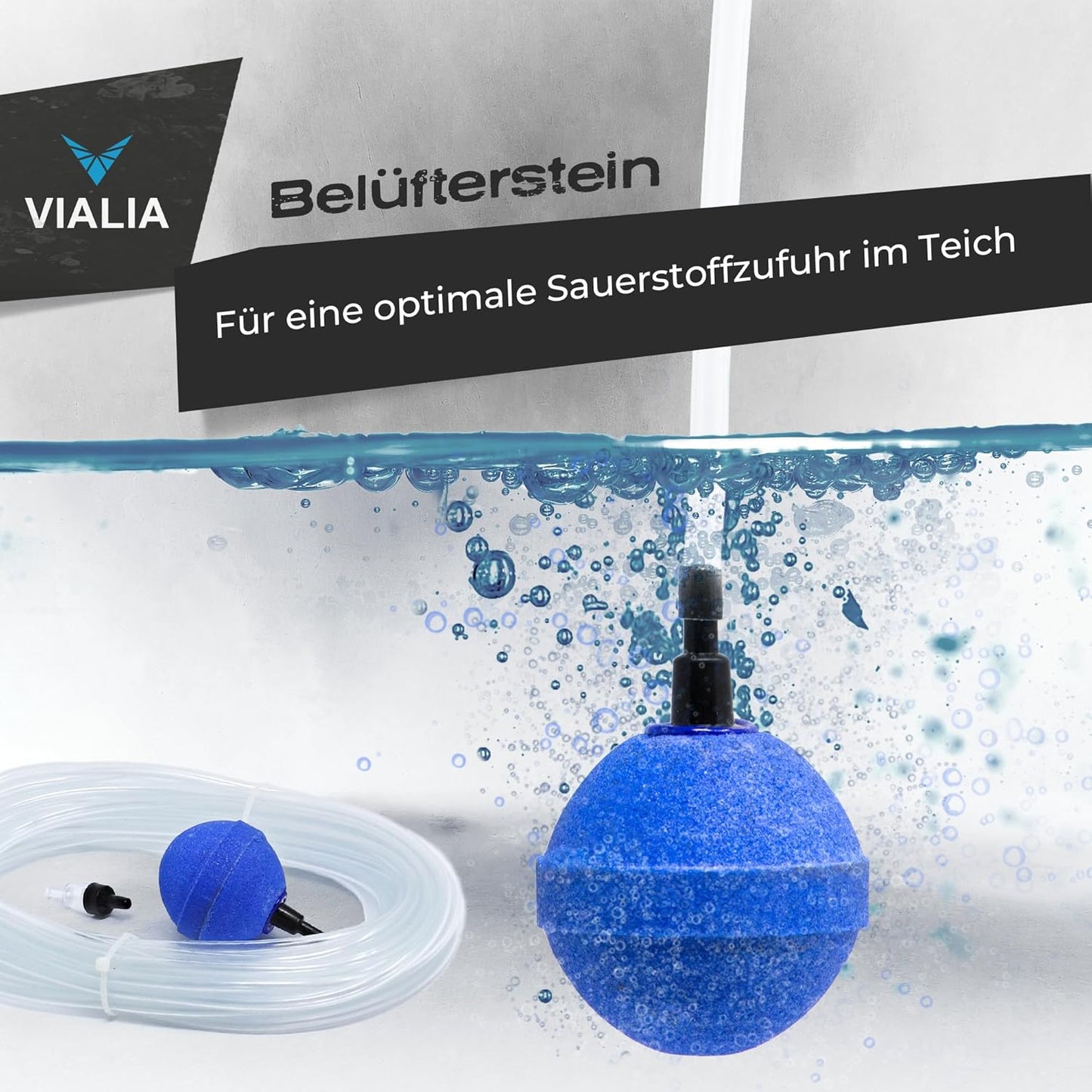 Eisfreihalter Teich-Komplettset mit Belüftungspumpe, Set mit CT-201 Pumpe