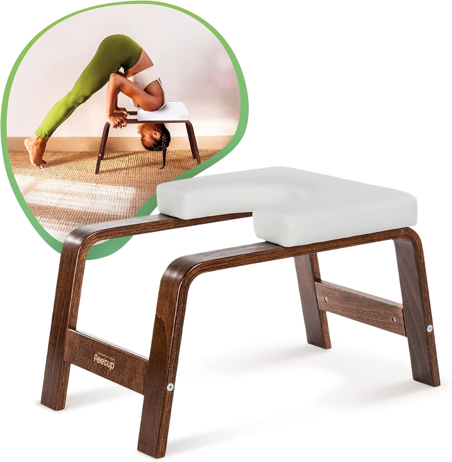 Yoga Kopfstandhocker, Chocolate, White