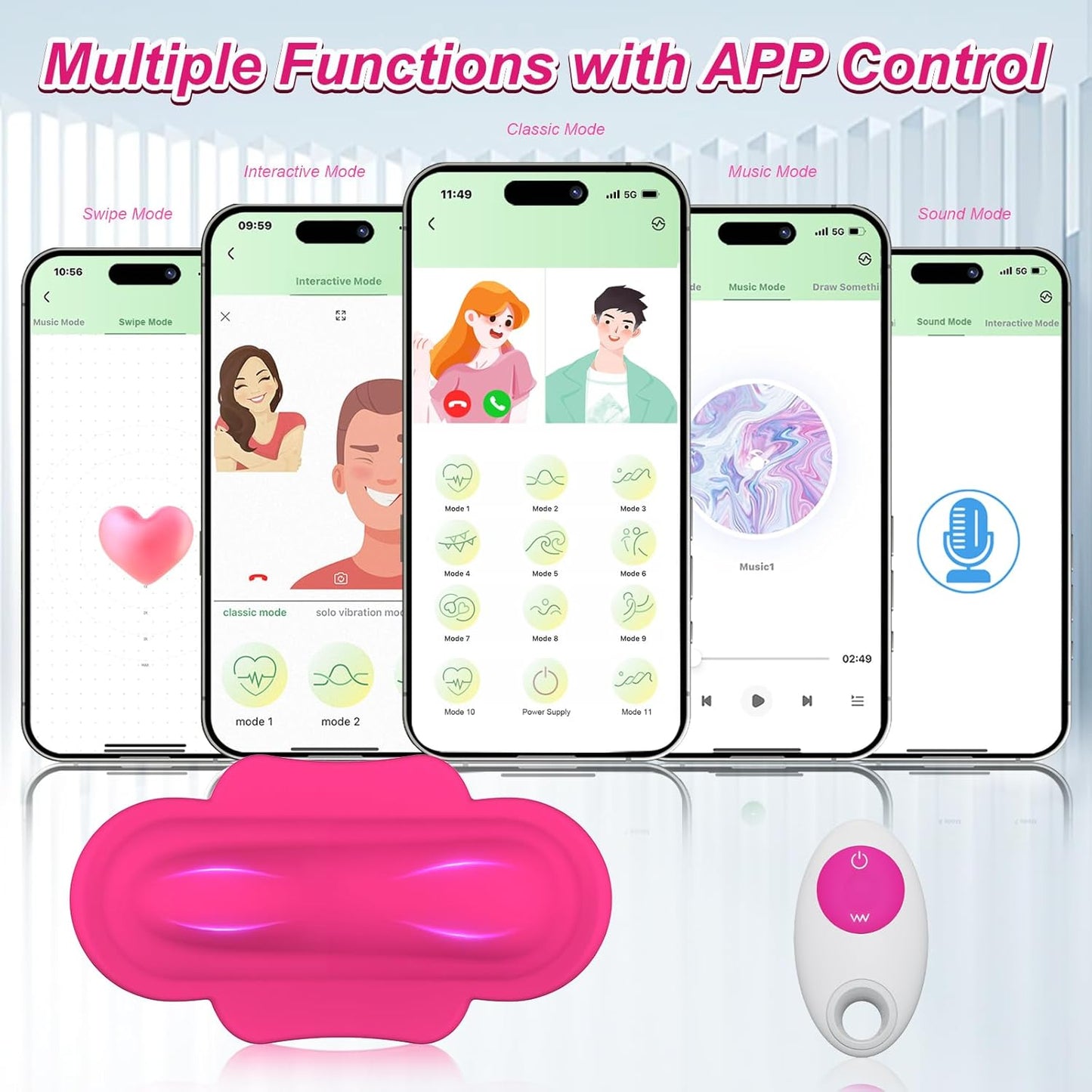 Mini Vibrator mit Fernbedienung und App-Steuerung