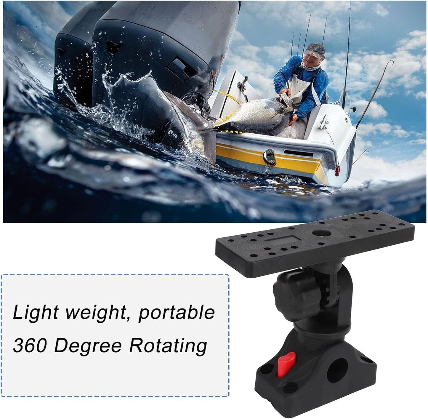 Fischfinder-Halterung mit 360-Grad-Drehung
