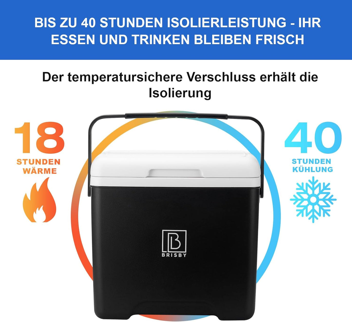 Kühlbox inkl. 2 Kühlelementen, 13 Liter Schwarz