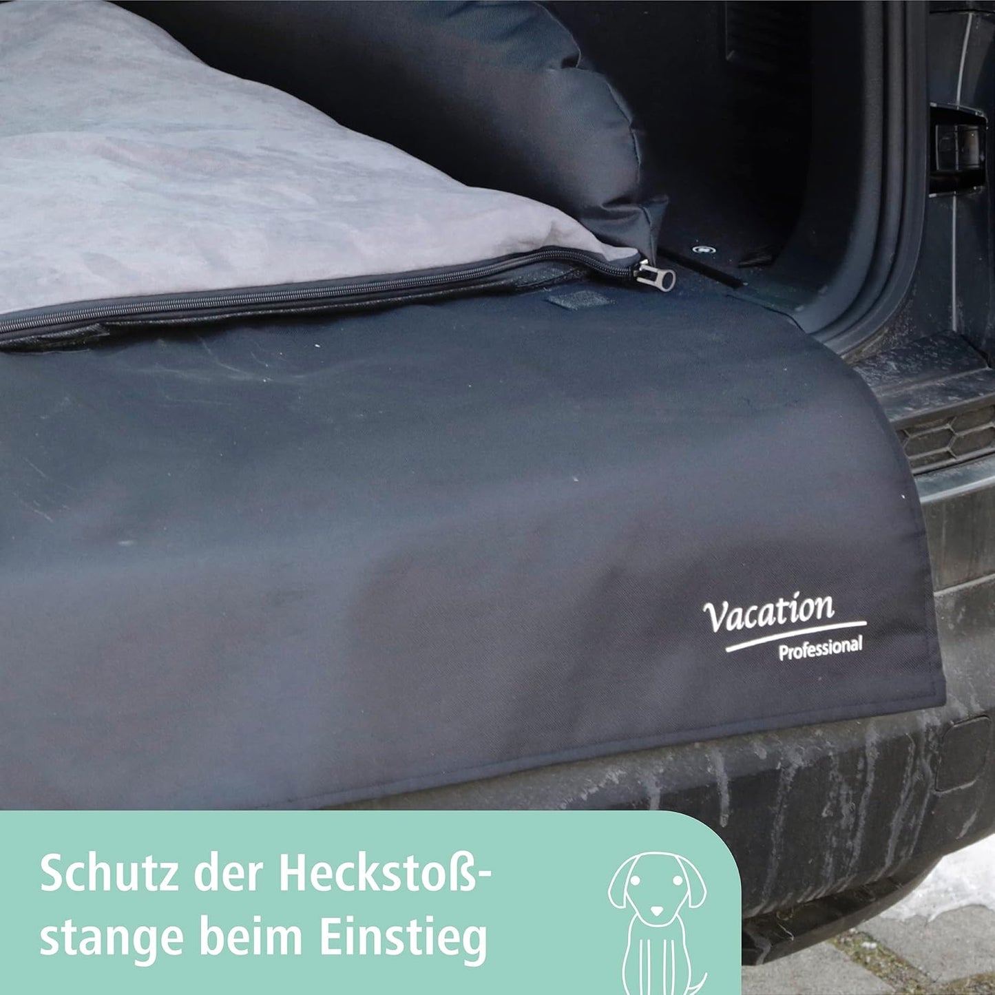 Kofferraumkissen mit abnehmbarem Stossstangenschutz, L 80 x B 60 x H 15 cm