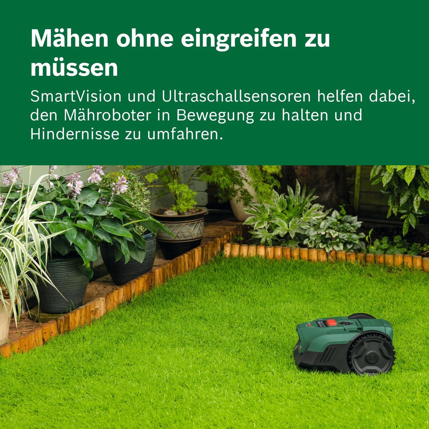 Akku-Mähroboter VisiMow 18V-100 für 100 m² Rasenflächen, ohne Akku und Ladegerät
