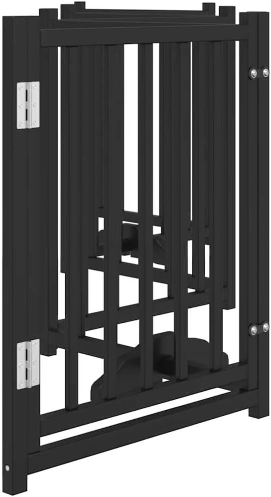 Faltbares Haustiertor mit Tür, 50 x 60 x 2 cm / Schwarz