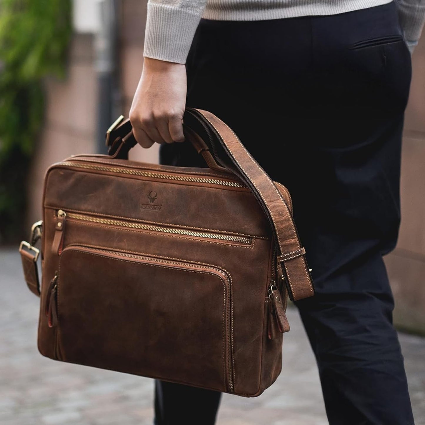 Laptoptasche San Francisco für Notebook, L Vintage Braun