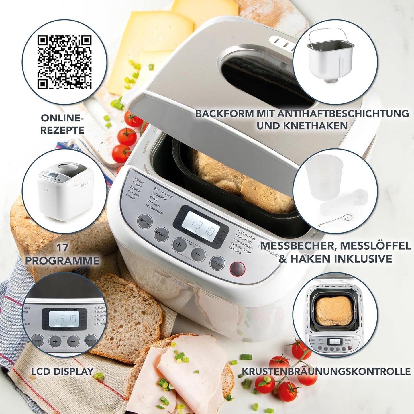 Brotbackautomat B3976 mit 17 Programmen & Timer