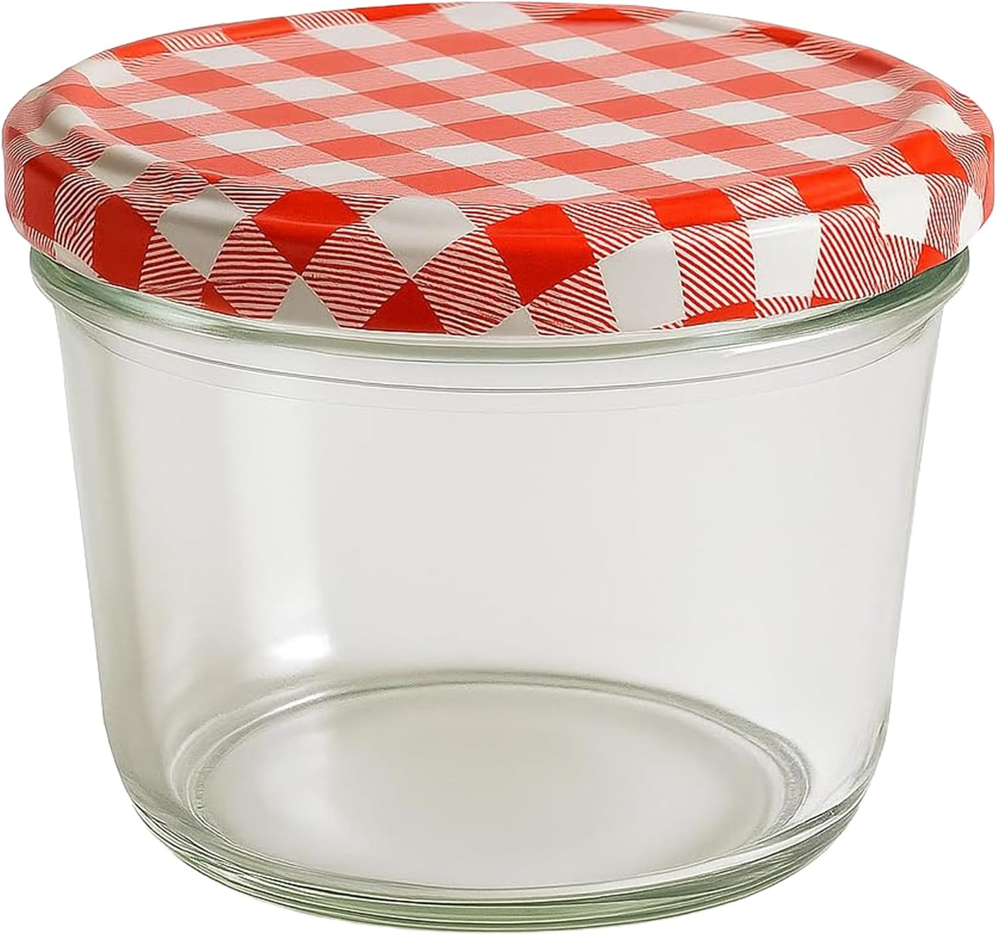 Marmeladengläser Set mit Deckel, Rot Kariert 230 ml 100