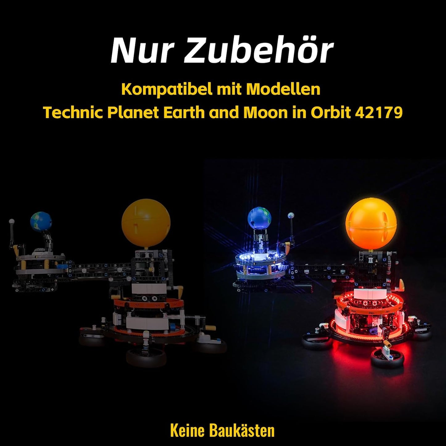 LED Licht Set für LEGO Sonne Erde Mond Modell (42179), 42179 Planet Earth and Moon in Orbit