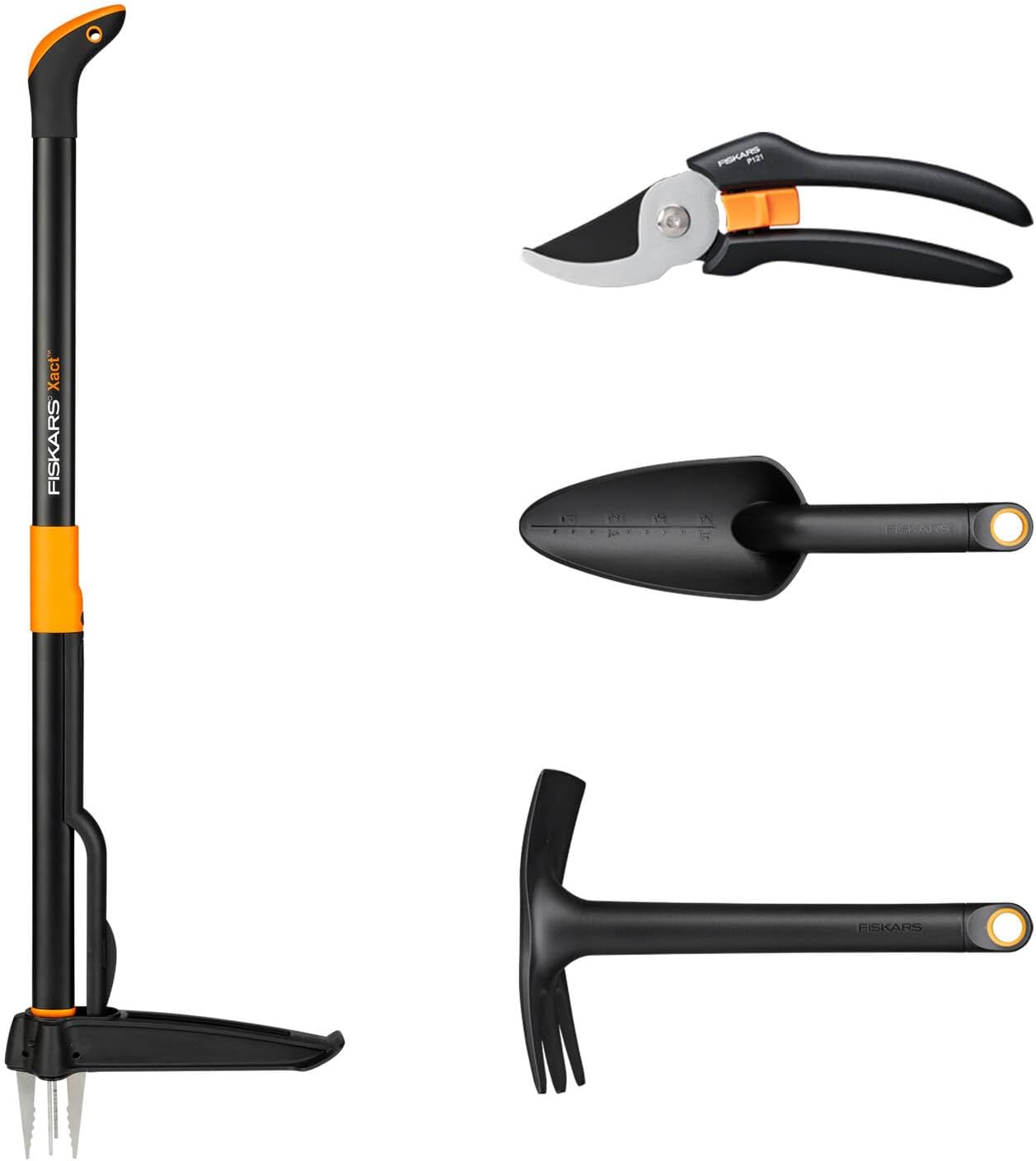 4-teiliges Gartenwerkzeuge-Set, Xact + Pflanzwerkzeuge + Gartenschere