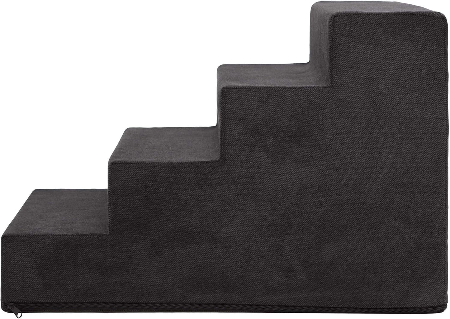 4-stufige Tiertreppe für kleine Hunde und Katzen, Mittel - höhe 40 cm / Schwarz
