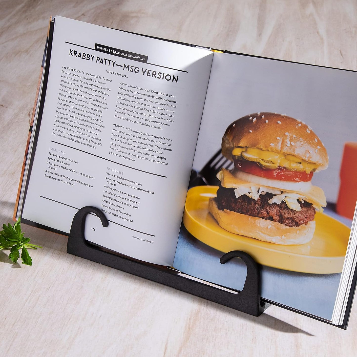 Kochbuchhalter aus Gusseisen, Gusseisen Cookbook Holder Gusseisen