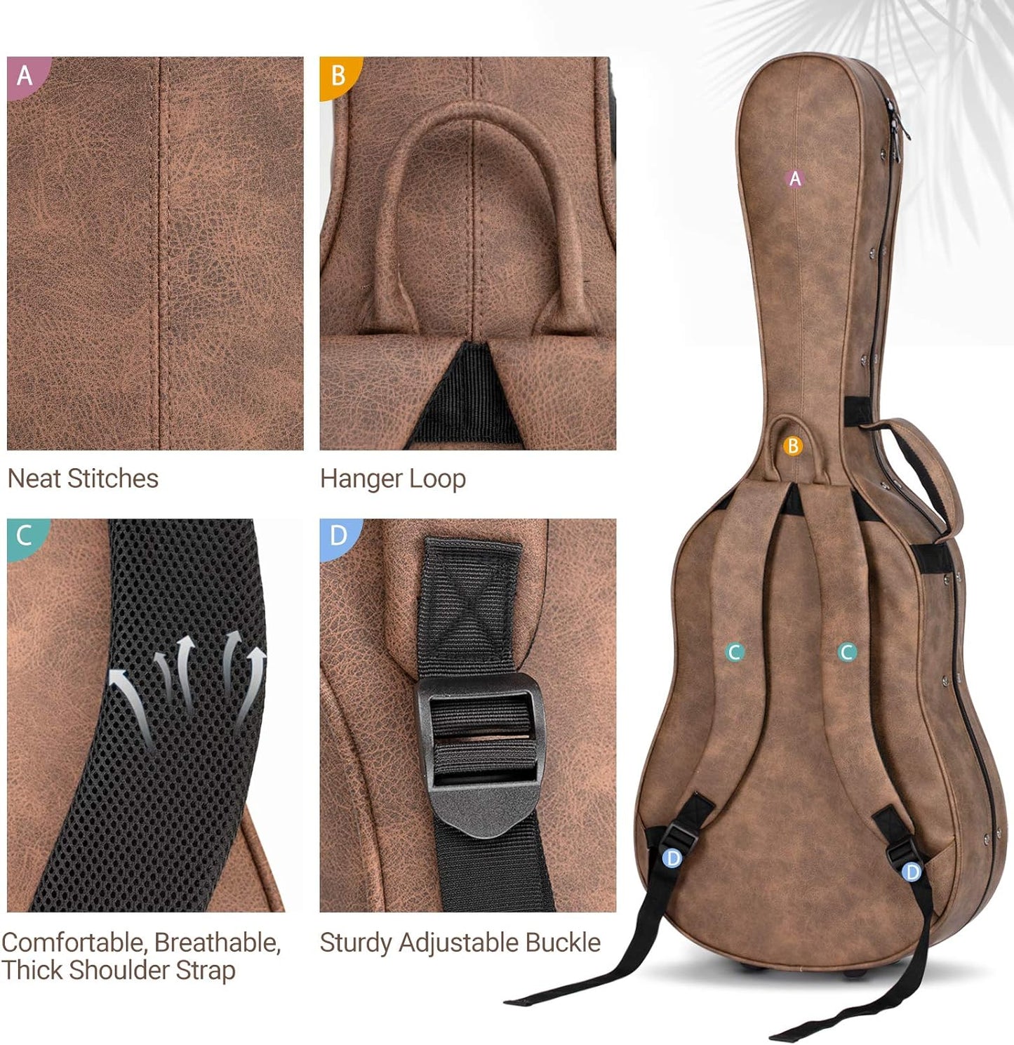 Koffer für Akustikgitarre, Brown