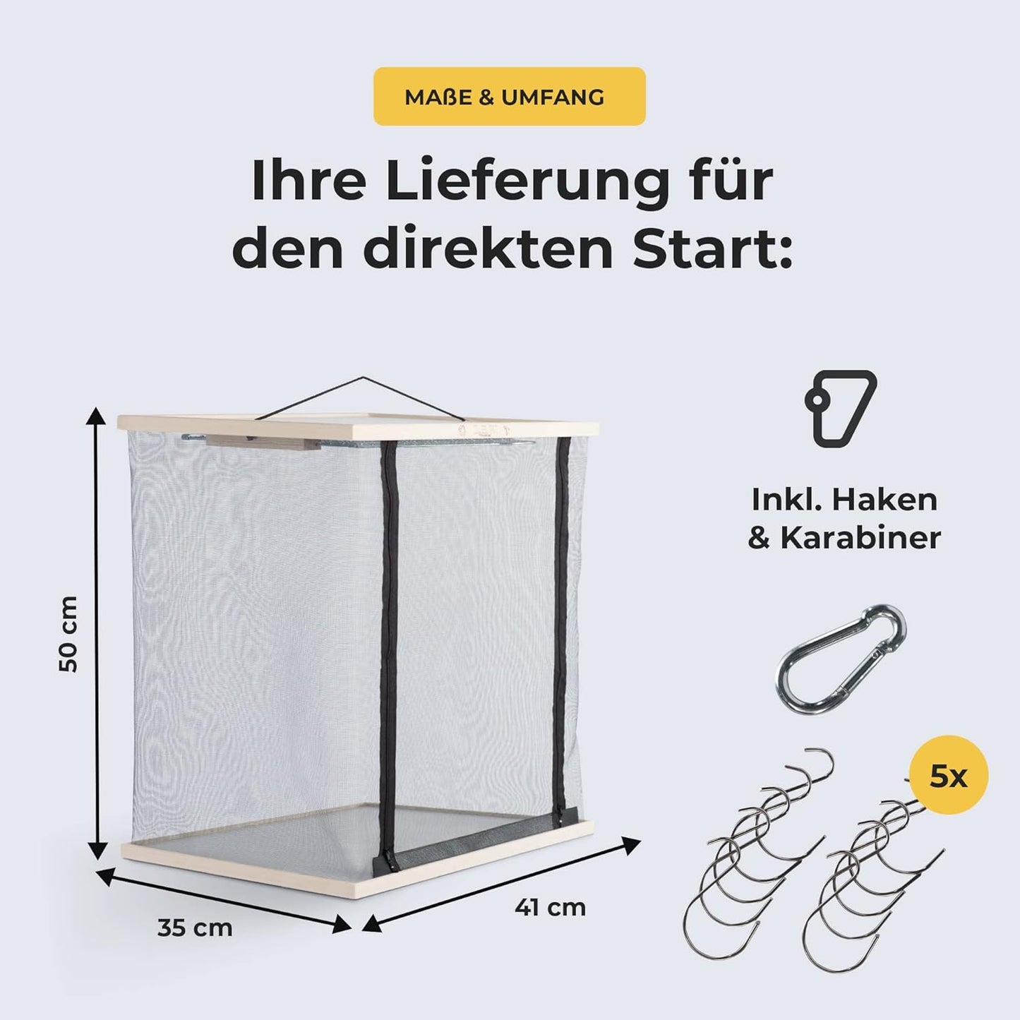 Hängender Reifeschrank, Modell 1/ 41 x 35 x 50 cm
