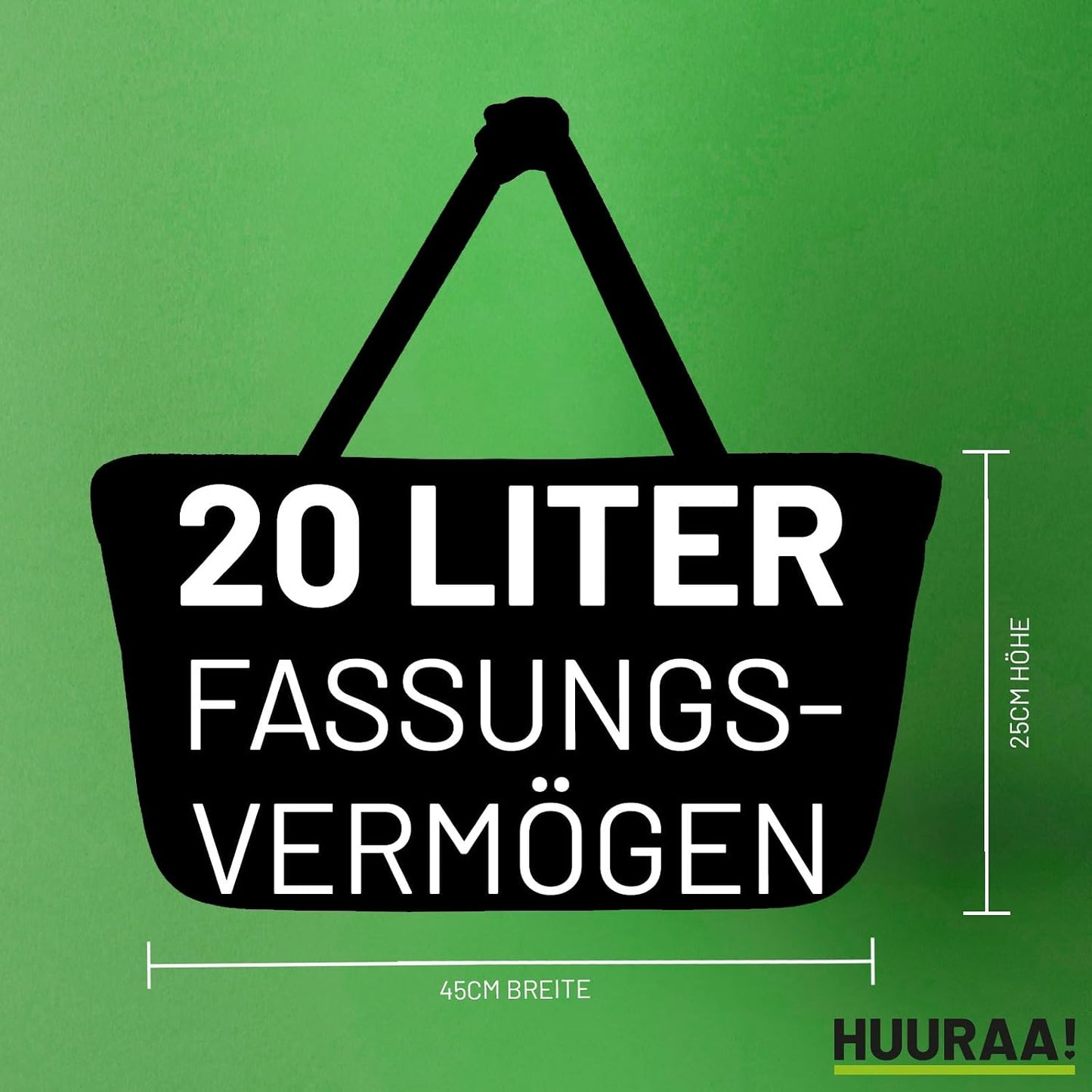 Einkaufskorb Herz Türkei-Design (20 Liter, faltbar)