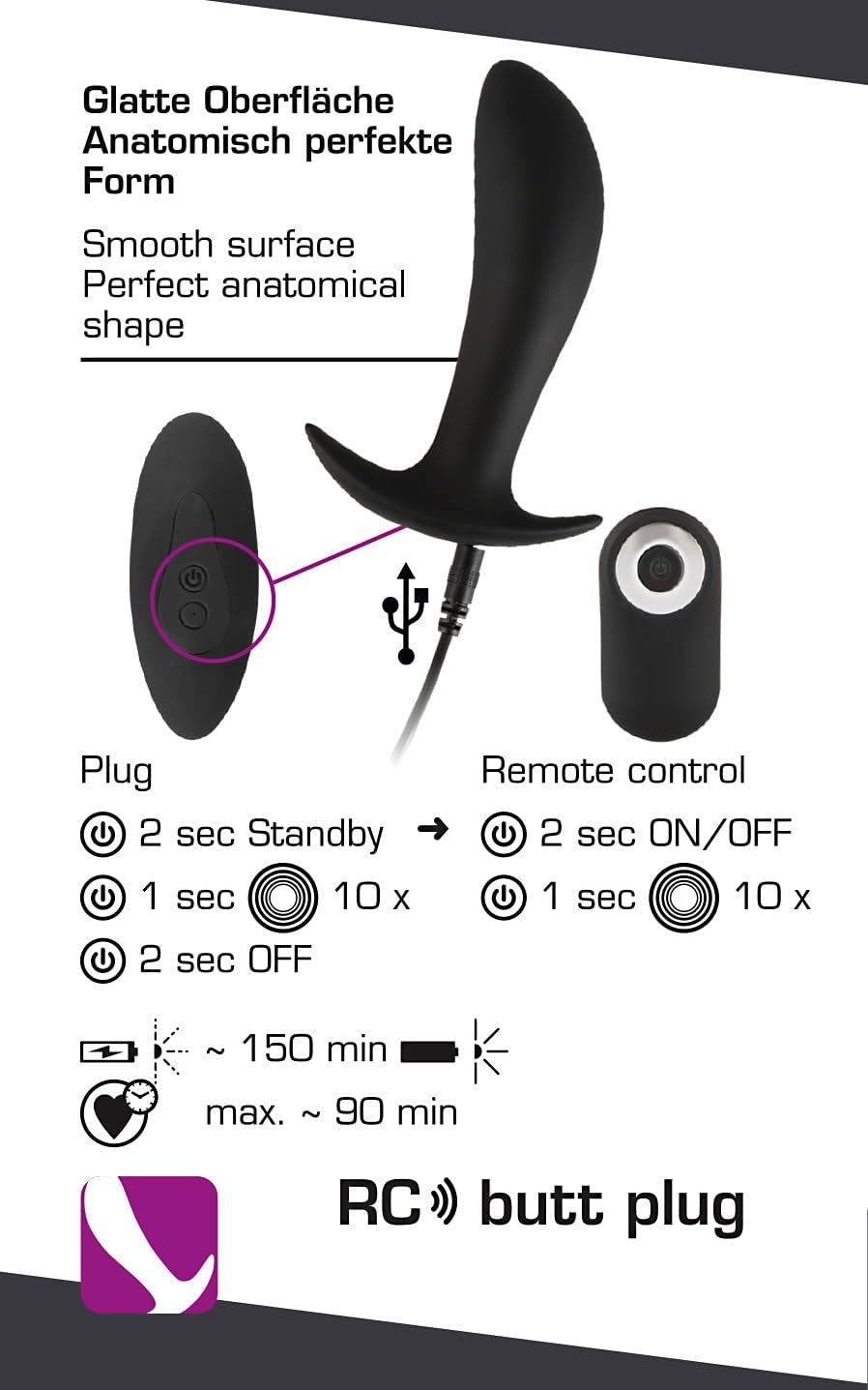 Analplug Pro Anal mit 10 Vibrationsmodi