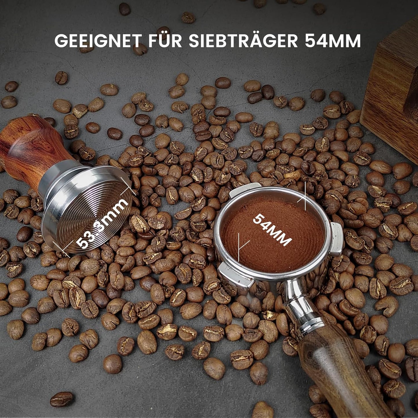 Federbelasteter Kaffee-Tamper, 54mm