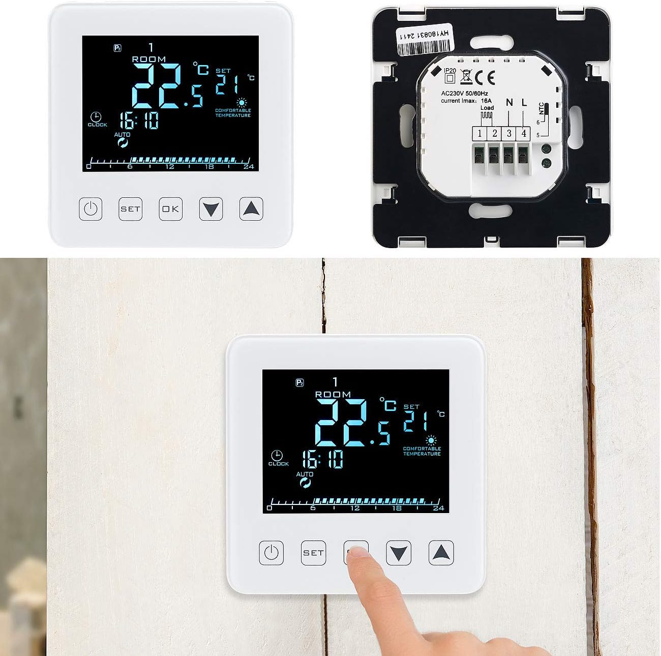 Programmierbares Wandthermostat für Fussbodenheizungen