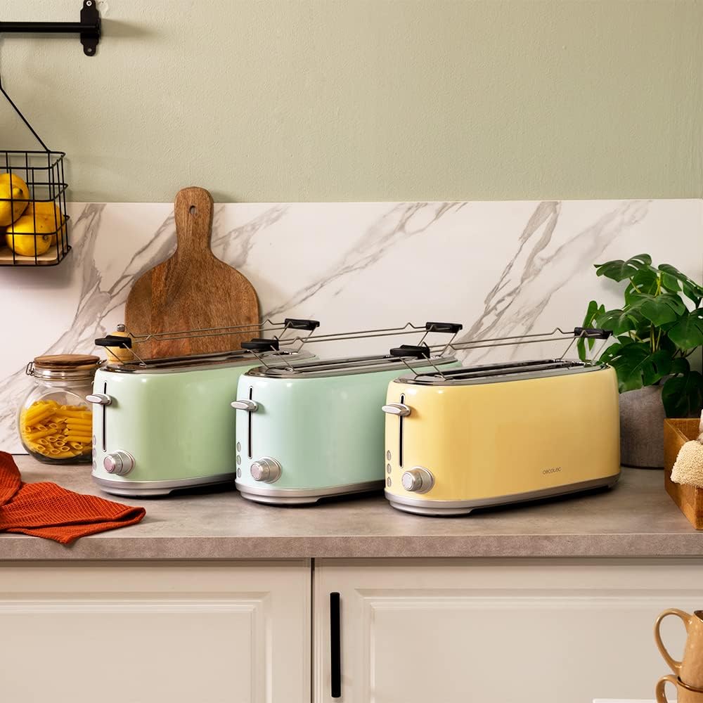 1600 Retro Toaster für 4 Scheiben, Retro - 4 Scheiben Beige