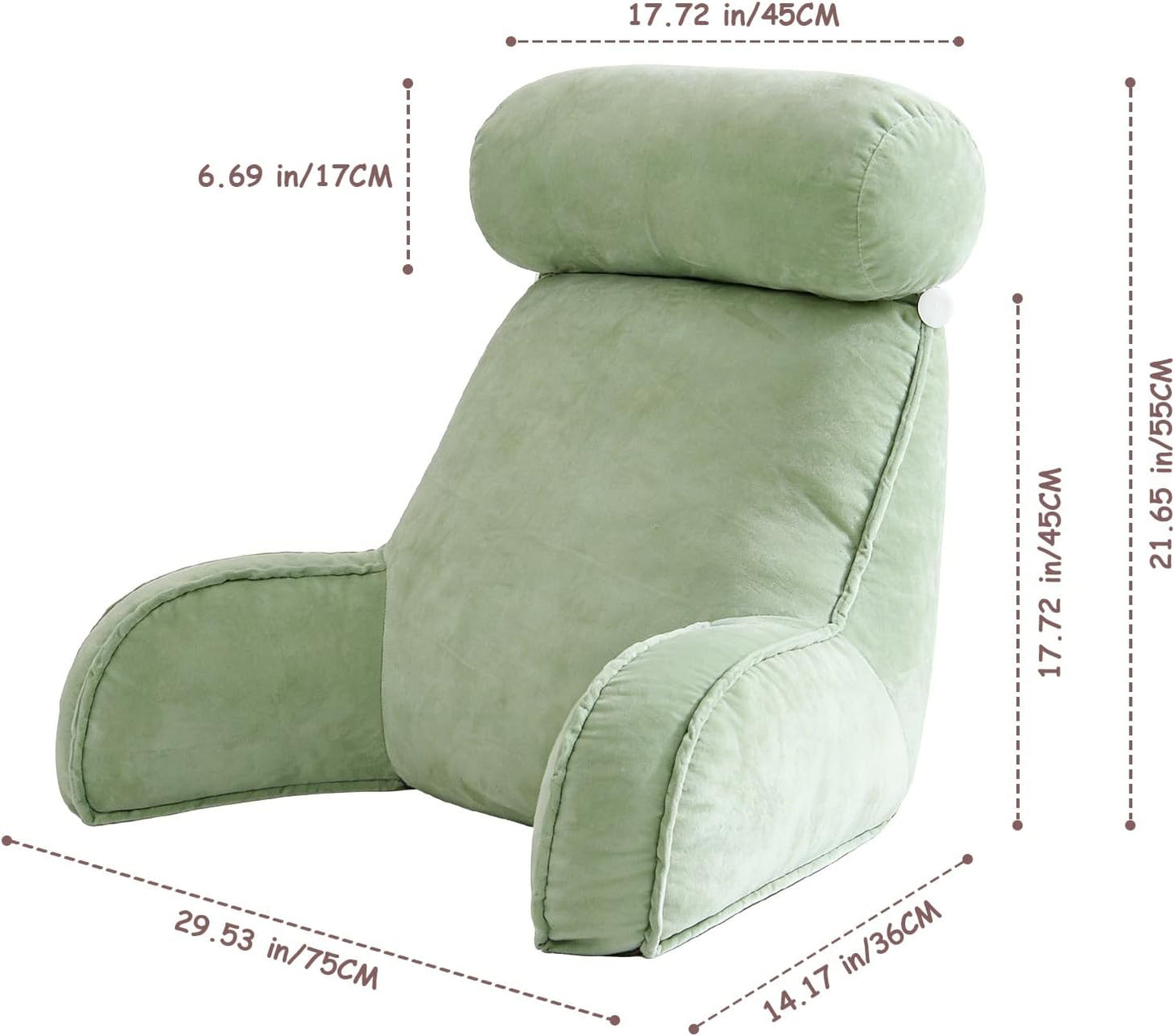 Ergonomisches Lesekissen mit abnehmbarem Kopfkissen